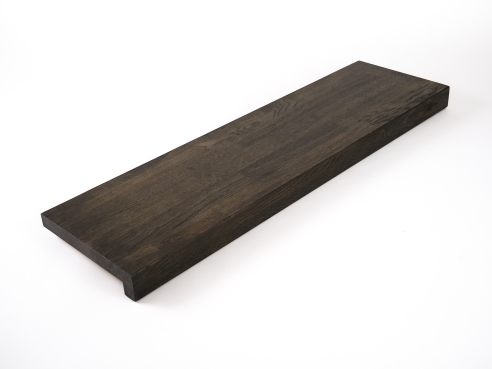 Windowsill Renovation Step Oak Select Natur A/B 26 mm, finger joint lamella, black oiled, with overhang